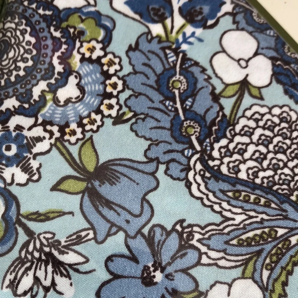 Vera Bradley Blue Floral Queen Sheet Set